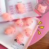 6/36pcs Mini Rubber Pig Baby Bath Toys Pink Piggy Decompression Venting Toys Float Squeak Toys for Baby Shower for Children