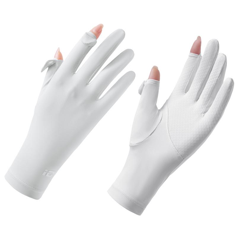 Women's Summer UV Protection Cycling Gloves - Breathable, Anti-Slip, Ice Silk, Thin Design