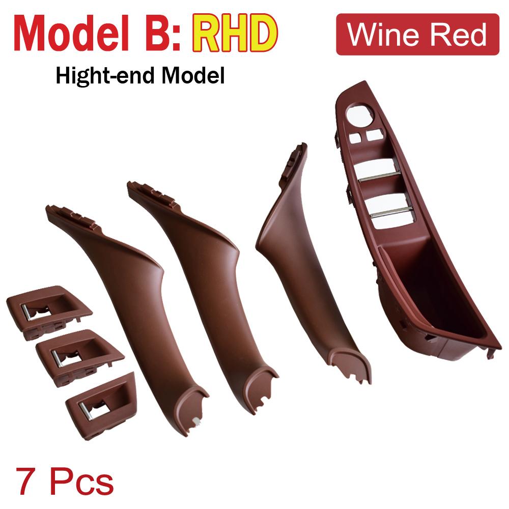 Original Right Hand Drive RHD For BMW 5 Series F10 F11 Beige Black Car Interior Inner Door Handle Panel Pull Trim Cover