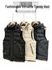 Men's Trendy Hooded Sleeveless Cotton Vest for Autumn/Winter
