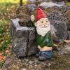 Resin Urinating Gnome Statue Garden Crafts Dwarf Sculpture White Bearded Old Man Sculpture