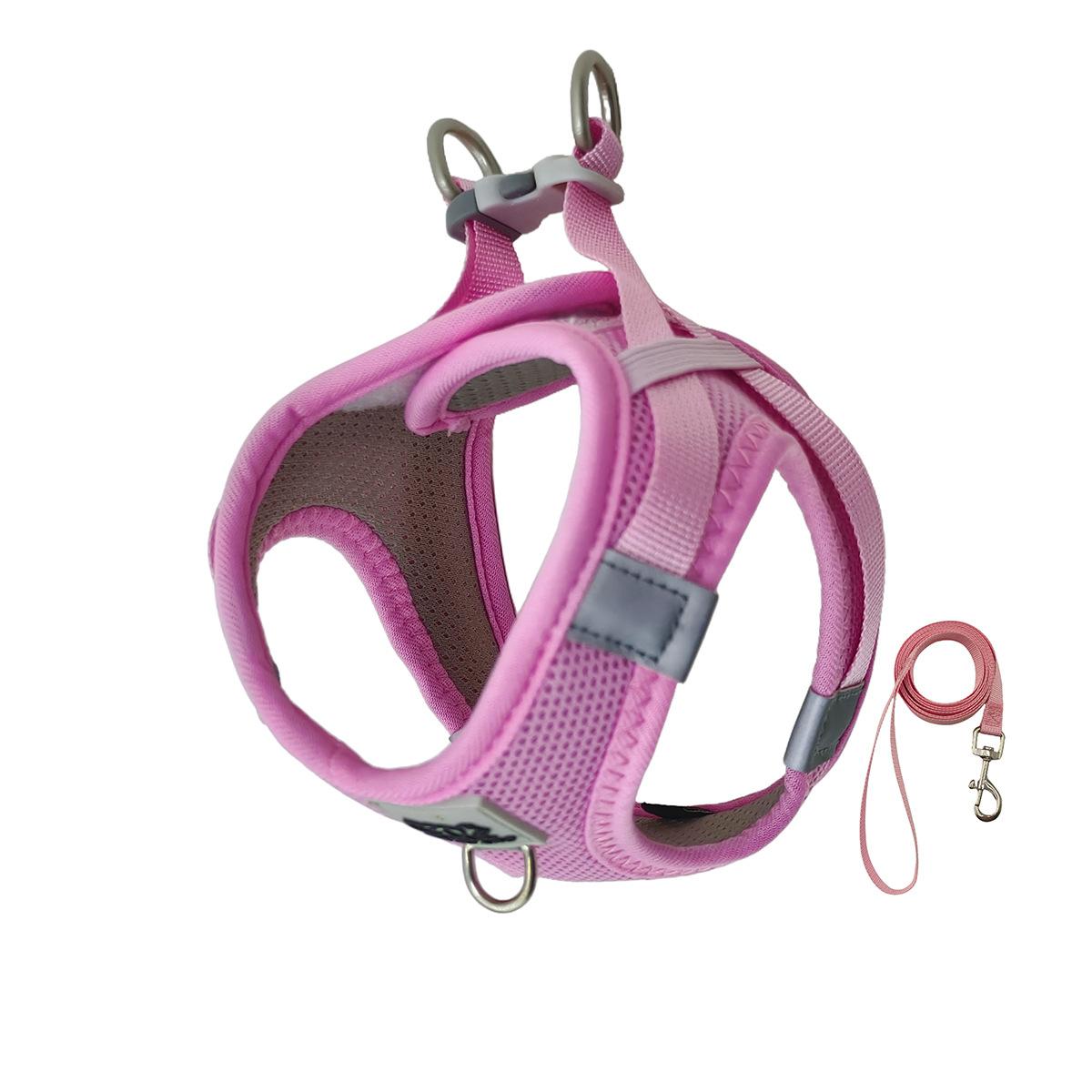 

Регулируемая светоотражающая шлейка-антирывок для маленьких собак (2-4 кг / 4,4-8,8 фунтов) - Прочный нагрудный ремень против побега с поводком для Моржа S