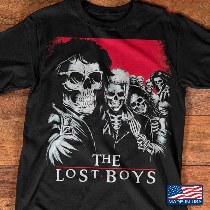Skeleton The Lost Boy Halloween T-shirt Cotton Unisex Tee All Size S-4XL UR402 Unisex T-Shirt S