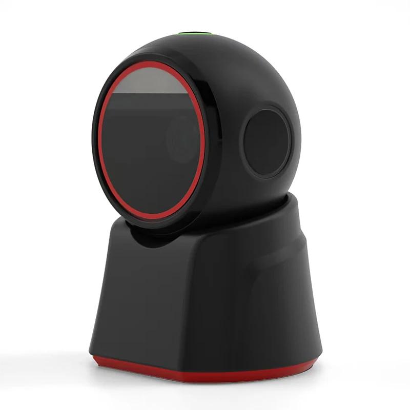 2D Barcode Scanner Portable 1D 2D Bar Code Scanner Reader QR PDF417 Wired Desktop Hands-Free QR Image Scan for Supermarket Store
