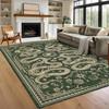 Green Living Room Carpet Snake Carpets Machine Washable Non-slip Rug Retro Home Decoration Rugs for Bedroom Bedside Floor Mat