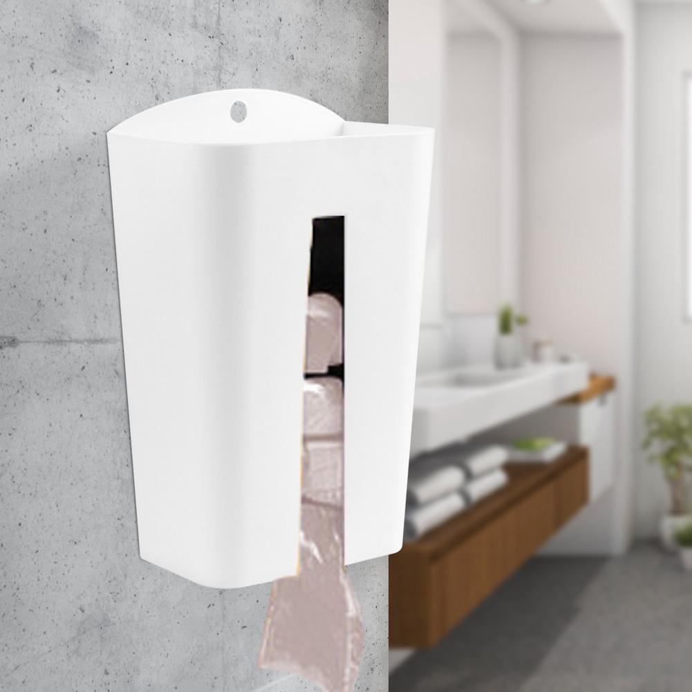 Wall Mounted Garbage Trash Bag Storage Holder Tissue Dispenser Container Organizer Kitchen