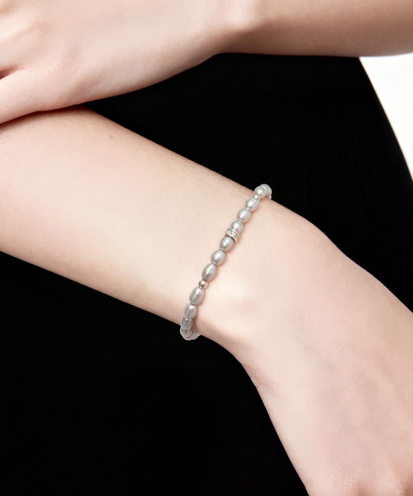 Ethera [Silver925] Silver Mist Freshwater Pearl Bracelet