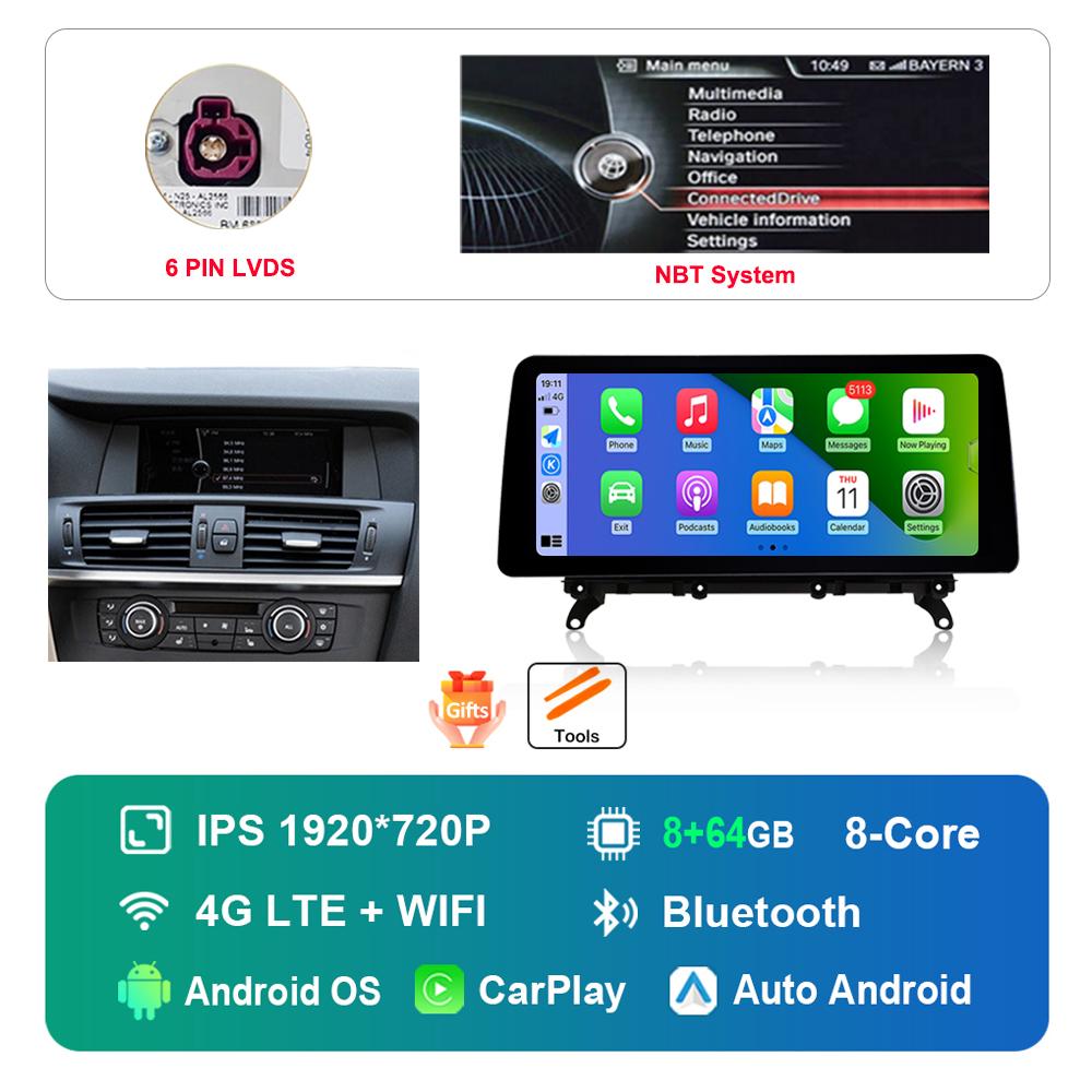 12.3 Inch for BMW 7 Series F01 F02 CIC NBT System DSP Stereo GPS HD Touch Screen Android Car Radio Multimedia Player GPS