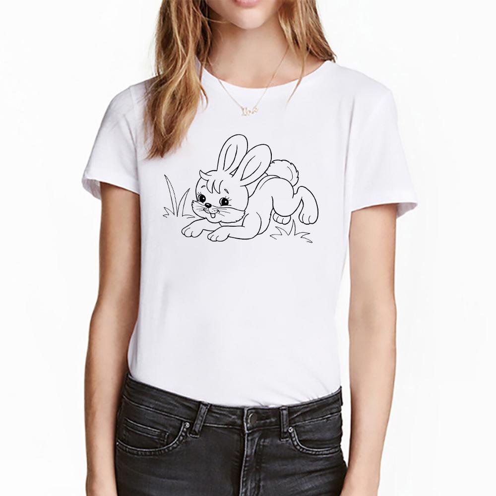

Women T-Shirt Cute Squirrel Animals Graphic Fashion Spring Summer 90S Short Sleeve Lady Clothes Tops Tees Print Female Tshirt S білий