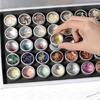 Nail Art Container 35 Detachable Aluminum Trays Hardened Foam Base For Decoration Storage Box Lightweighted