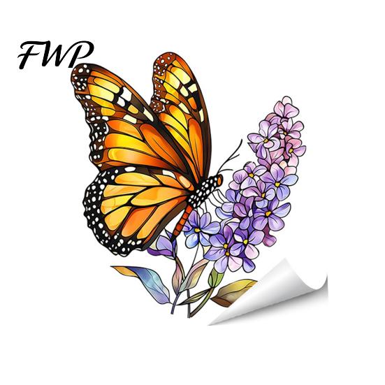 Damage-free Window Sticker Spring Summer Flowers Clings Double Sided Tulip/Rose/Wildflowers Decorative Cling In Vase Decals Anti-Collision Glass Door