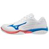 Wave Claw 2 Shock Absorbing Durable Low-Top Badminton Shoes Unisex Shoes White Blue 71GA211010