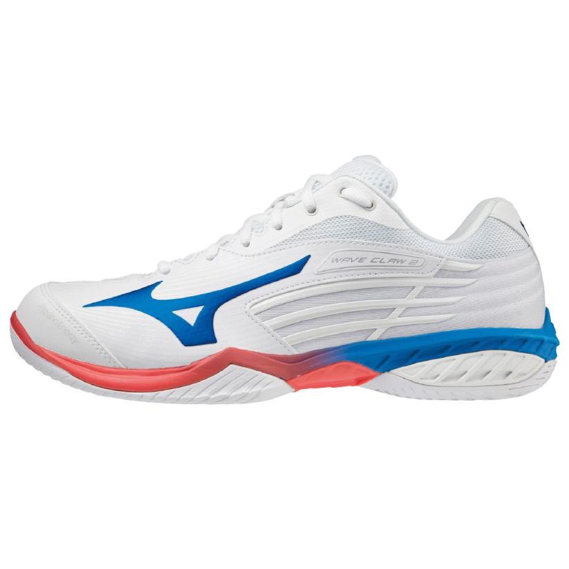 Mizuno Wave Claw 2 Shock Absorbing Durable Low-Top Badminton Shoes Unisex Shoes White Blue 71GA211010