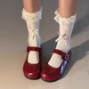 Fashion 2025 New Leisure and Comfortable Women Fashion Patent Leather Buckle Strap Anti Skid Shoes Lady Cool Office Career Shoes