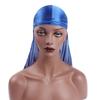 Luxuriöses einfarbiges Durag Kopftuch Piratenkappe Unisex Hut mit glattem Seidenfinish
