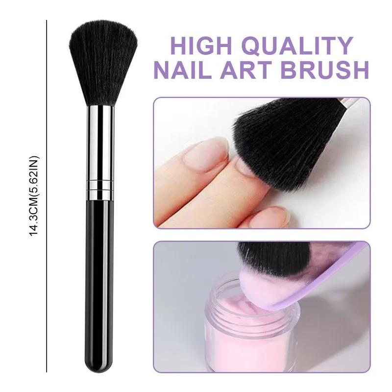 Set of 2 Portable Dip Powder Nail Art Kits, Including a Complete Manicure Set with a Recycling Tray And a Soft Dust Brush for Nail Care