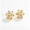Exquisite Silver Pearl Flower Ball Earrings - Unique High-End Fashion Design