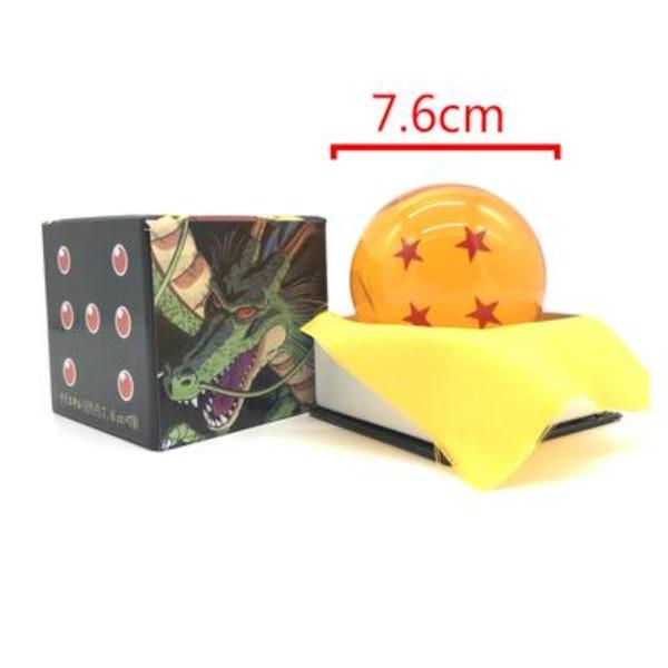 7.6cm Anime Figure Dragon Ball Crystal Stars Collection Desk Decoration Toys Z clear and translucent toy 1 2 3 4 5 6 7 Round Sensory Durable Bouncy