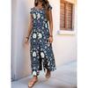 Casual Jumpsuits Retro Floral Print Loose Jumpsuits