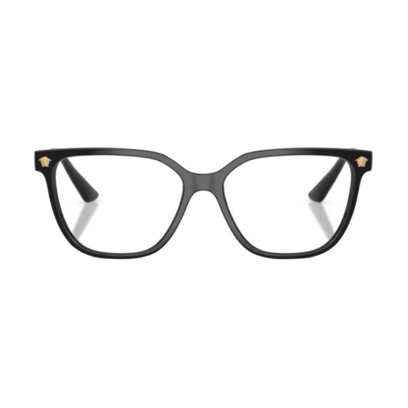 Versace Brand LOGO, plate and metal, square optical glasses, same style for men and women, couple style, black 34503800 0VE3388U-GB1-Black 55