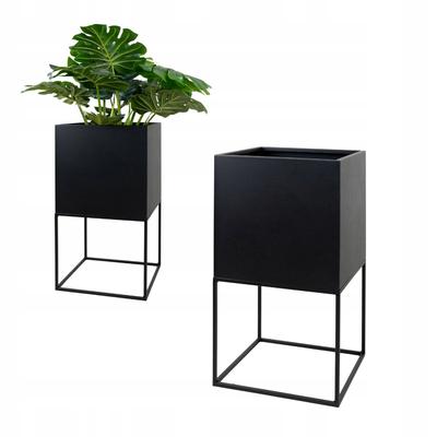 FLOWERPOT Metal Flowerpot Cover Black Hillion 32x32x56