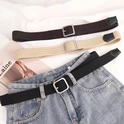 2023 Woven Belt Men'S Belt Women'S Jeans Belt Military Training Trendy Young People'S Canvas