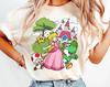 Super Mario Peach Yoshi Toad Star Retro Gamer Tee, Disneyland Gift
