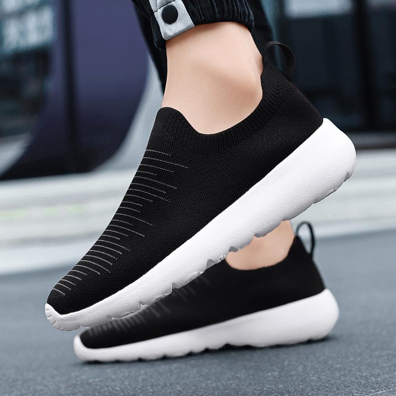 Fashion Men's Summer Mesh Casual Sports Soft Sole Comfortable Loafers Flat Bottomed Breathable Tennis Outdoor Casual Walking Shoes 36-45