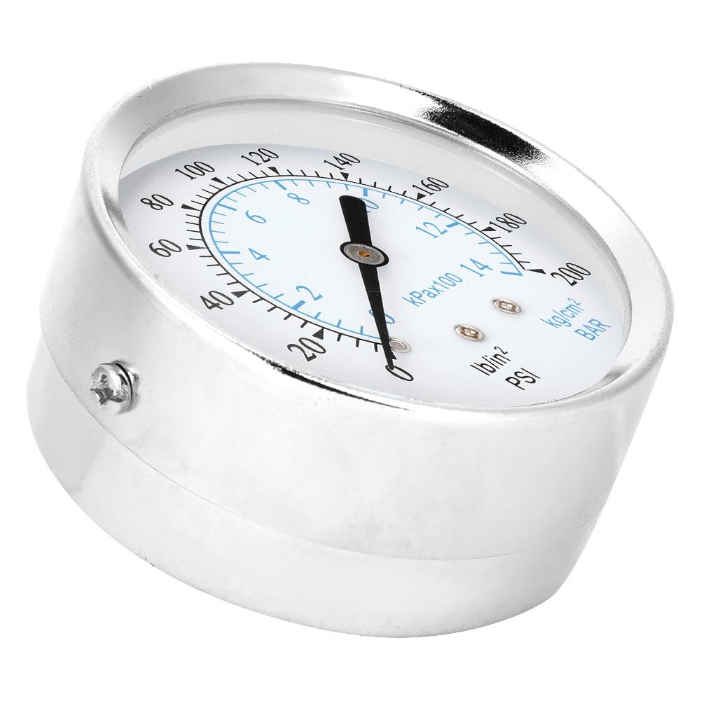 014kgcm 0200psi Dual Scale Pressure Gauge  18NPT Back Connection