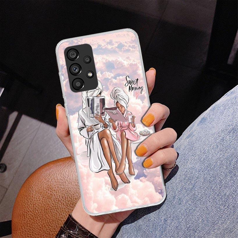 Girl Super Baby Mom Pink Phone Case For Samsung Galaxy A17 A16 A15 A14 A13 A57 A56 A55 A54 A53 A37 A36 A35 A34 A33 A26 A25 A24 A