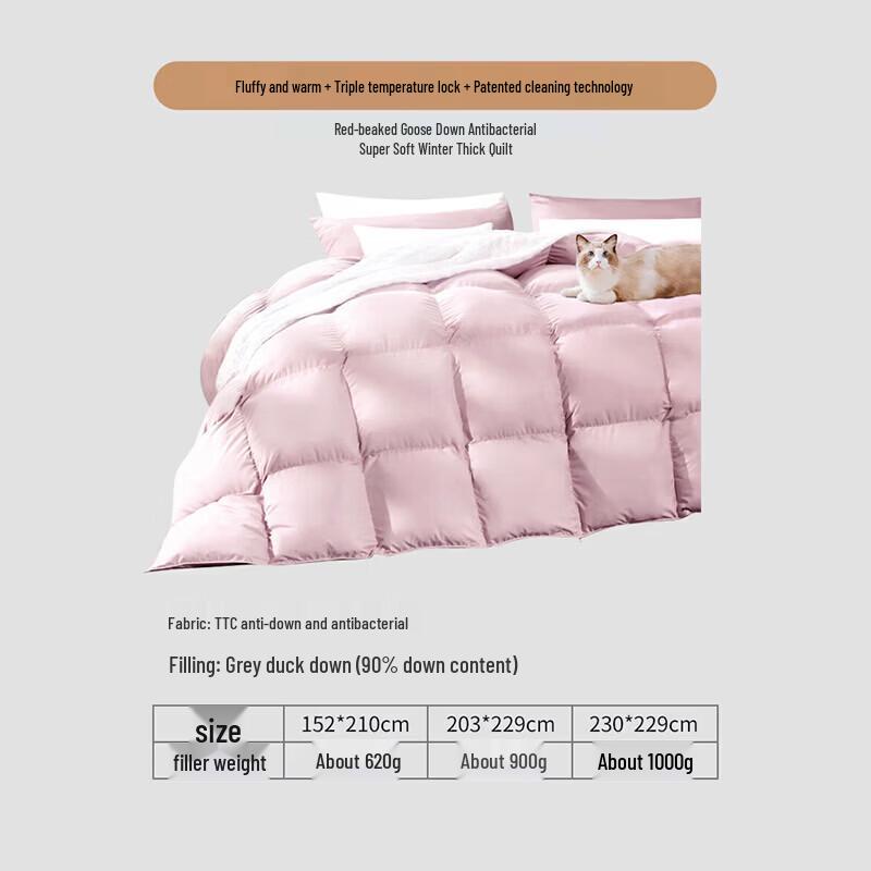 FUANNA 90% Grey Duck Down Winter Quilt