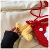 Neue 2025 Mode Cartoon Schultertaschen Weihnachten Handgemachte Garn Gehäkelte Handtasche Kreative Weihnachtsmann Schneemann Kürbis Form Handy Umhängetasche