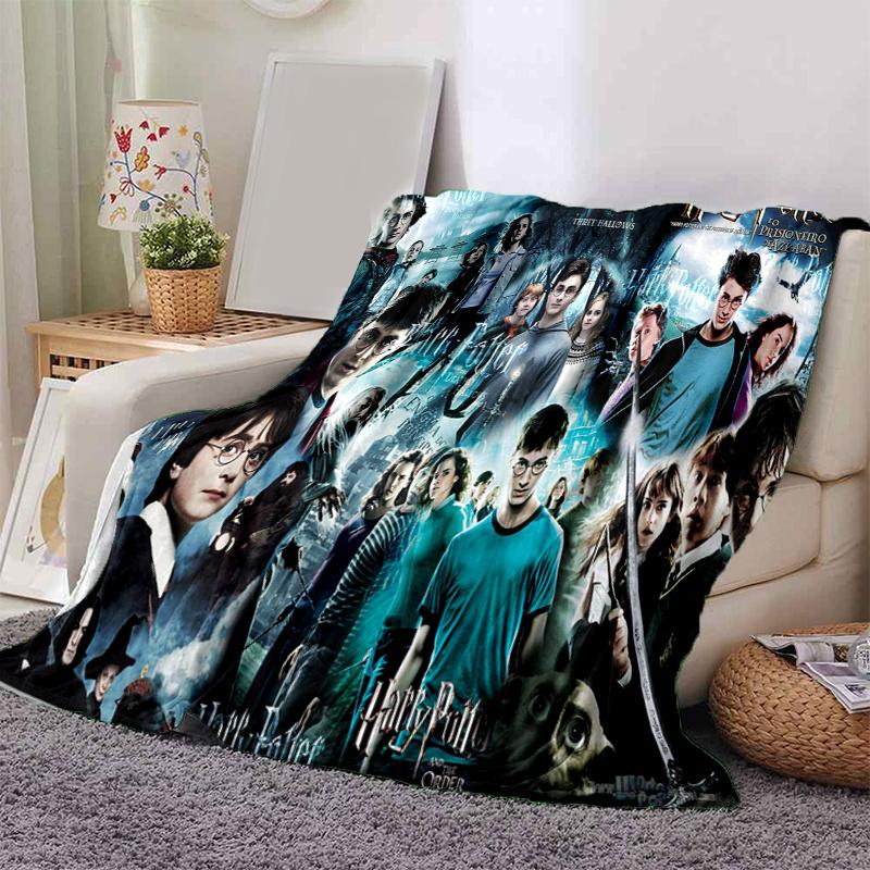 

Harry Potter Movie Poster Wall Art DecorPrint Blanket, Soft Blanket For Sofa Office Bed And Travelling Daughter Birthday Gift esj160 130cm×150cm（50in×60in）