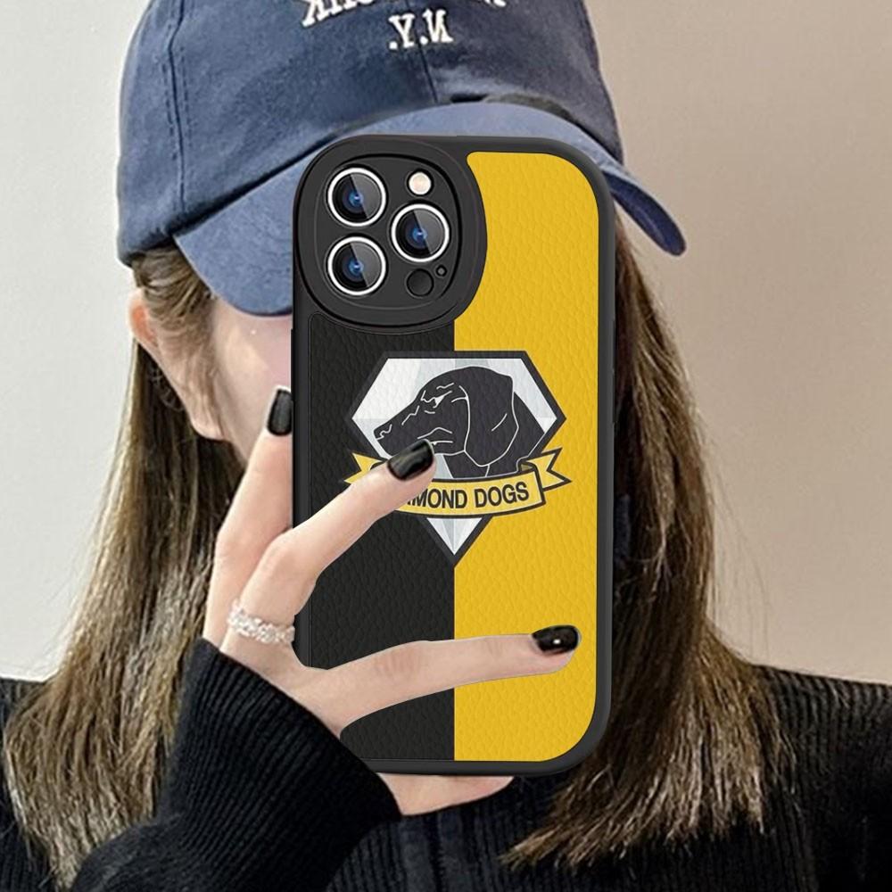 M-Metal Gear S-Solid Game Phone Case Hard Leather For IPhone 16 15 14 13 12 Mini 11 14 Pro Max Xs X Xr 7 8 Plus Fundas