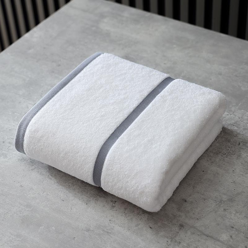 

Утолщенное банное полотенце из чистого хлопка для отеля - Белое, Впитывающее, С напечатанным логотипом 140*70