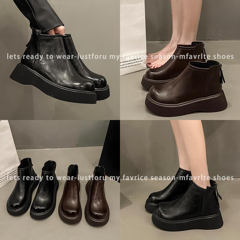 Dámské boty Martin 2025 nové boty v britském stylu zimní sametové boty černé Chelsea krátké boty termální bavlněné boty