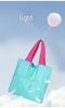 Japanese-Style Foldable Cloud Bag: Portable, Large-Capacity, Waterproof Shoulder & Handheld Grocery Bag with Zipper.