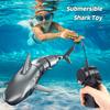 2.4GHz Remote Control Shark Toy Summer Outdoor Pool Lake Pond Bathtub Automatic Underwater Swimming RC Shark Boat Toy Boys Girls Christmas Gift