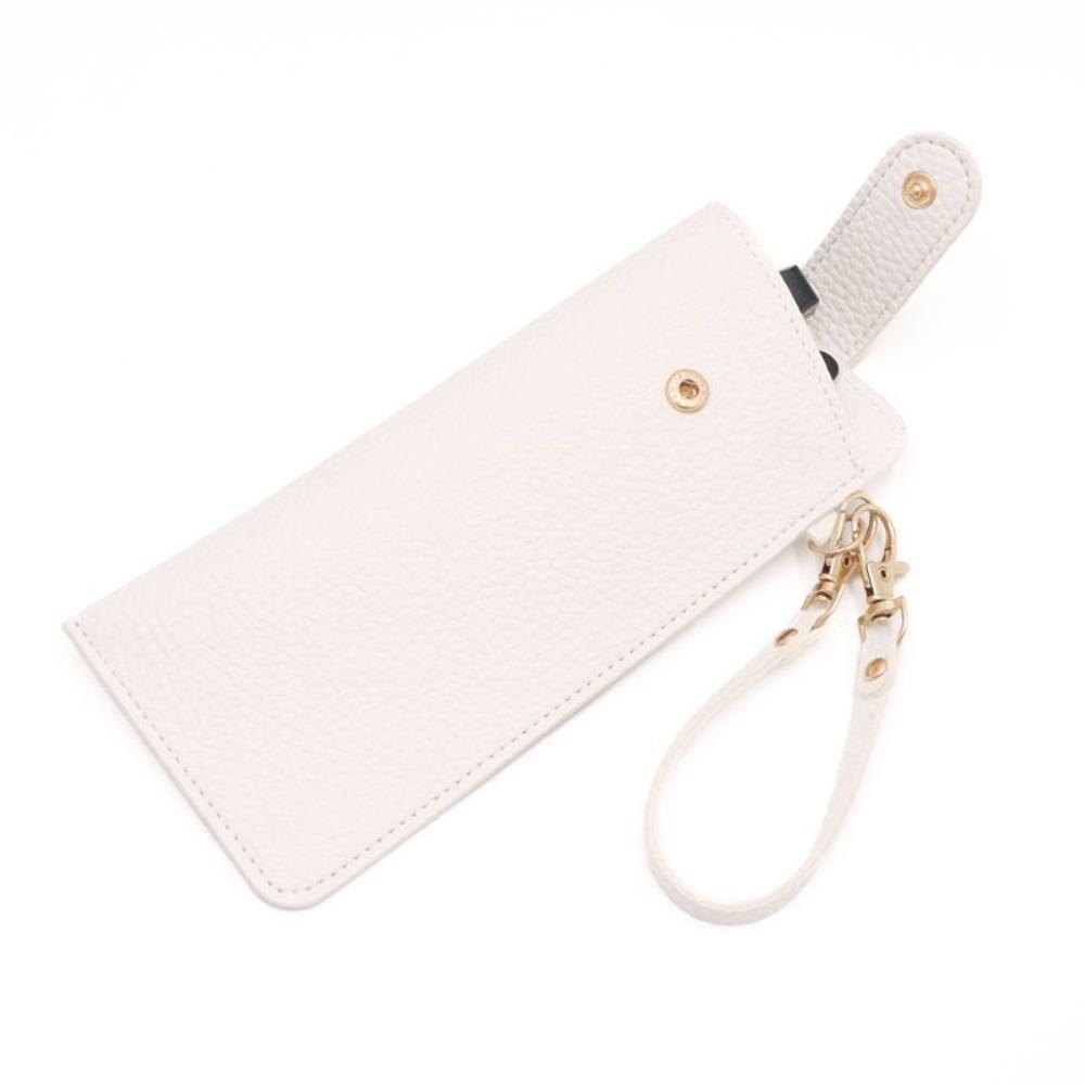

Leather Rope Glasses Storage Bag With Lanyard Sunglasses Eyeglass Bag Pu Leather Glasses Bag Male белый