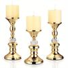 1pc Metal Pillar Candlestick Holders Vintage Pillar Candle Holders Elegant Metal Crystal Pillar Candle Stands