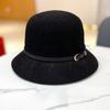 Style Caps Wide Brim Summer Bucket Hats Women Sunscreen Hats Outdoor Straw Hats PU Leather Belt