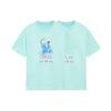 Li Ning Sports Lifestyle Series Element Print Round Neck Loose Short Sleeve T-Shirt Unisex Tops Eggshell-Blue AHSS327-8