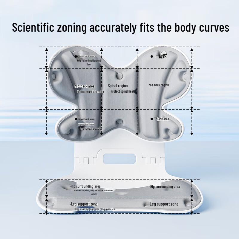 Jiancheng Ergonomic Lumbar Massage Cushion CN plug (adapter included)