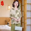 Women's Chinese Style Short Sleeve T-Shirt Two-Piece Set