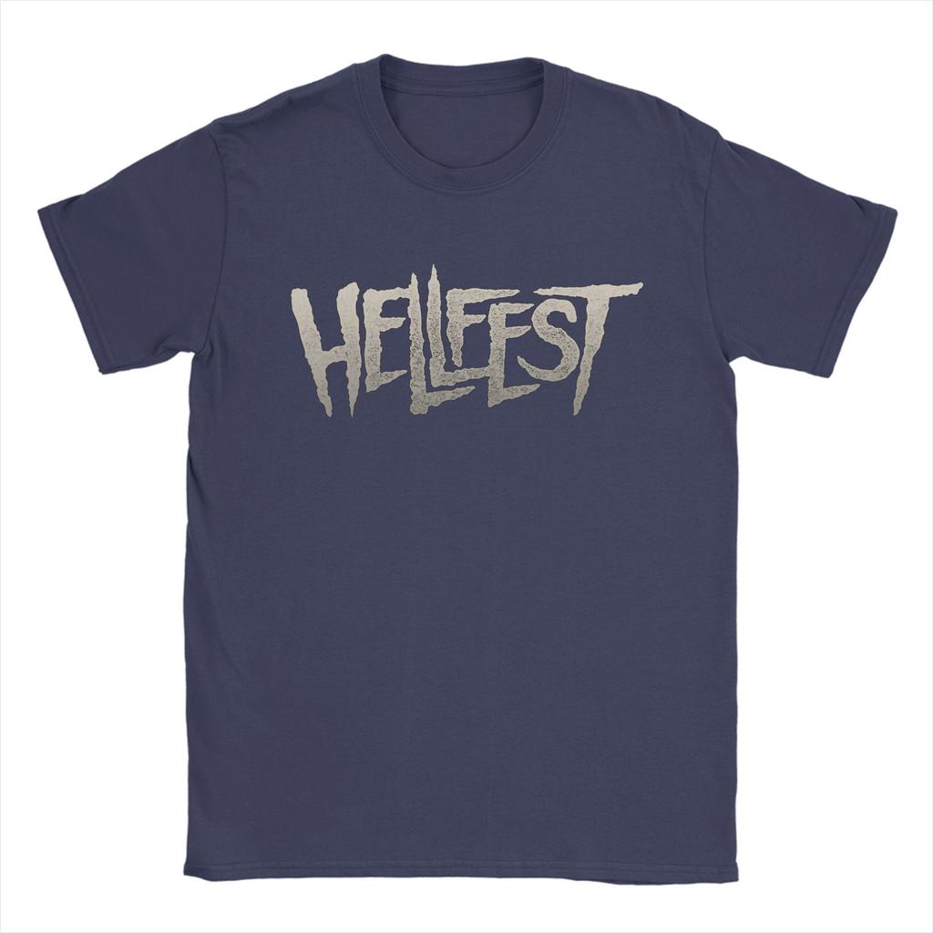 HellFests Best Calm Enjoy T-Shirts Men Heavy Metal Music Festival Casual Cotton Tee Crew Neck Short Sleeve T Shirt Clothing