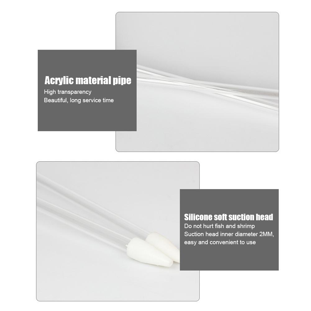 Acrylic Coral Feeder Water Changer Suction Feces Cleaning Fish Tube Feeding Tool