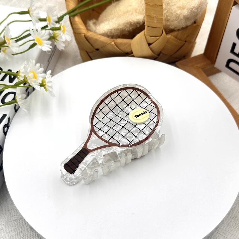 Kreativ Simulations Tennisketsjer Hårklo Eddikesyre Hajklemme Afslappet Hårnål Til Piger Hovedbeklædning Hårtilbehør