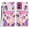 For Motorola Moto G55 5G Wallet Case PU Leather Pattern Printing Stand Phone Cover with Strap