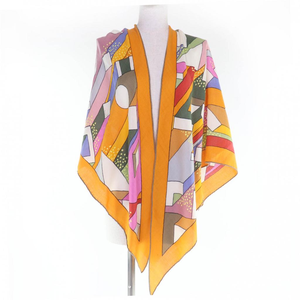 Great HERMES scarf ON A SUMMER DAY multicolor cashmere Women Used