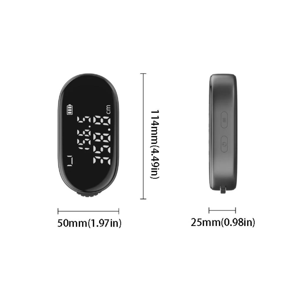 Mini Size Digital Wheel Tape Measure Type-C Rechargeable Tape Ruler Hand Tool Use чёрный
